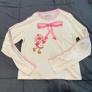 PacSun Strawberry Shortcake Pink Bow Long Sleeve